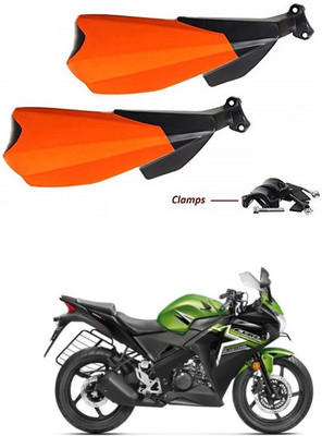 PRTEK Hand Palm Protector Wind Deflector Unbreakable Handguard BIKE HAND PROTECTOR ORANGE CA36 Handlebar Hand Guard(Honda)