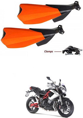 PRTEK Hand Palm Protector Wind Deflector Unbreakable Handguard BIKE HAND PROTECTOR ORANGE CA167 Handlebar Hand Guard(Universal For Bike)