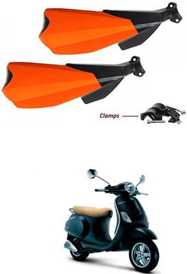 PRTEK Hand Palm Protector Wind Deflector Unbreakable Handguard BIKE HAND PROTECTOR ORANGE CA170 Handlebar Hand Guard(Piaggio)