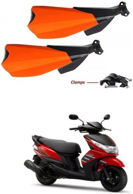 PRTEK Hand Palm Protector Wind Deflector Unbreakable Handguard BIKE HAND PROTECTOR ORANGE CA131 Handlebar Hand Guard(Yamaha)