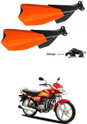 PRTEK Hand Palm Protector Wind Deflector Unbreakable Handguard BIKE HAND PROTECTOR ORANGE CA88 Handlebar Hand Guard(Hero)