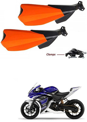PRTEK Hand Palm Protector Wind Deflector Unbreakable Handguard BIKE HAND PROTECTOR ORANGE CA187 Handlebar Hand Guard(Universal For Bike)