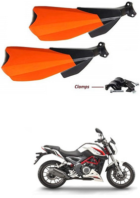 PRTEK Hand Palm Protector Wind Deflector Unbreakable Handguard BIKE HAND PROTECTOR ORANGE CA166 Handlebar Hand Guard(Universal For Bike)