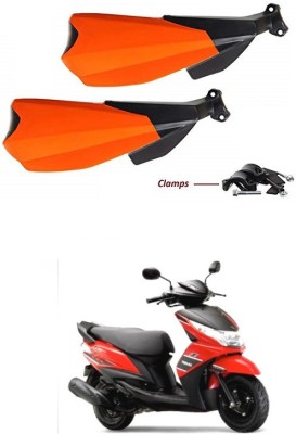 PRTEK Hand Palm Protector Wind Deflector Unbreakable Handguard BIKE HAND PROTECTOR ORANGE CA132 Handlebar Hand Guard(Yamaha)