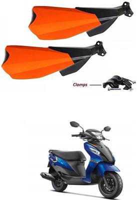 PRTEK Hand Palm Protector Wind Deflector Unbreakable Handguard BIKE HAND PROTECTOR ORANGE Handlebar Hand Guard(Suzuki)