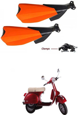 PRTEK Hand Palm Protector Wind Deflector Unbreakable Handguard BIKE HAND PROTECTOR ORANGE CA152 Handlebar Hand Guard(Universal For Bike)