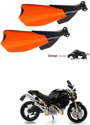 PRTEK Hand Palm Protector Wind Deflector Unbreakable Handguard BIKE HAND PROTECTOR ORANGE CA107 Handlebar Hand Guard(TVS)