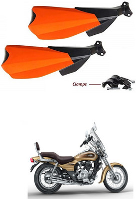 PRTEK Hand Palm Protector Wind Deflector Unbreakable Handguard BIKE HAND PROTECTOR ORANGE CA20 Handlebar Hand Guard(Bajaj)