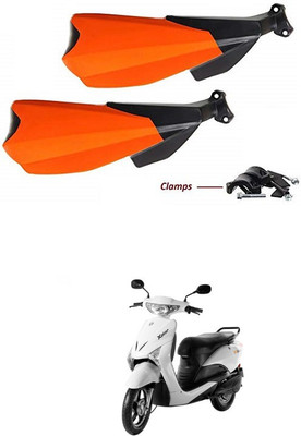PRTEK Hand Palm Protector Wind Deflector Unbreakable Handguard BIKE HAND PROTECTOR ORANGE CA181 Handlebar Hand Guard(Universal For Bike)