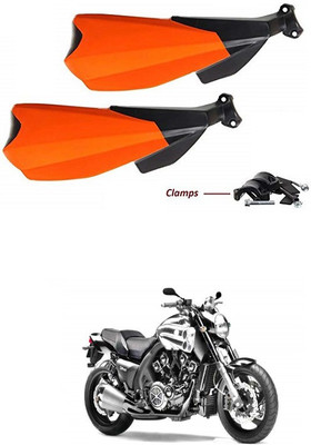 XZRTZ Hand Palm Protector Wind Deflector Unbreakable Handguard BIKE HAND PROTECTOR ORANGE A174 Handlebar Hand Guard(Universal For Bike)