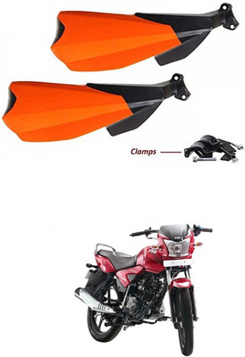 PRTEK Hand Palm Protector Wind Deflector Unbreakable Handguard BIKE HAND PROTECTOR ORANGE A94 Handlebar Hand Guard(TVS)