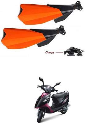 PRTEK Hand Palm Protector Wind Deflector Unbreakable Handguard BIKE HAND PROTECTOR ORANGE A154 Handlebar Hand Guard(TVS)