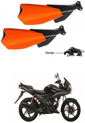 PRTEK Hand Palm Protector Wind Deflector Unbreakable Handguard BIKE HAND PROTECTOR ORANGE CA34 Handlebar Hand Guard(Honda)