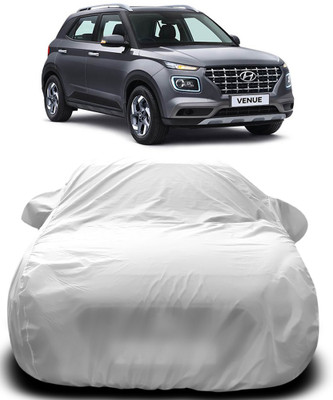APNEK Car Cover For Hyundai Venue (With Mirror Pockets)(Silver)