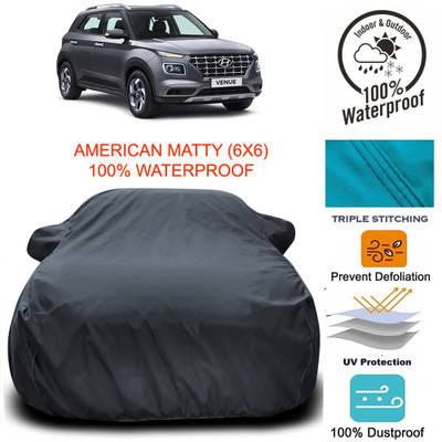 APNEK Car Cover For Hyundai Venue (With Mirror Pockets)(Grey)
