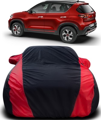 Gavya Car Cover For Kia Sonet (With Mirror Pockets)(Black, Red)