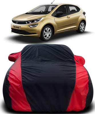 Gavya Car Cover For Tata Altroz (With Mirror Pockets)(Black, Red)