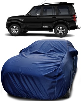 Gavya Car Cover For Mahindra Scorpio (With Mirror Pockets)(Blue)