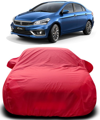 NUMBOR ONE Car Cover For Maruti Suzuki Ciaz (With Mirror Pockets)(Red)