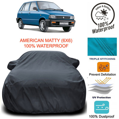Gavya Car Cover For Maruti Suzuki 800 (With Mirror Pockets)(Grey)