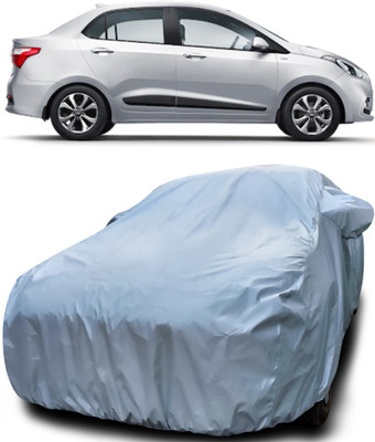 APNEK Car Cover For Hyundai Xcent (With Mirror Pockets)(Silver)
