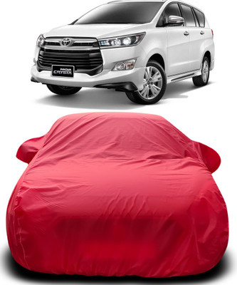 APNEK Car Cover For Toyota Innova Crysta (With Mirror Pockets)(Red)