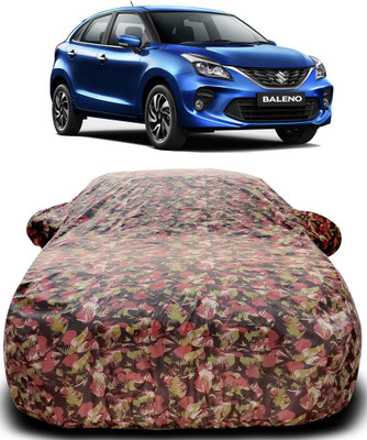 Elegance Car Cover For Maruti Suzuki Baleno (With Mirror Pockets)(Green, Red)