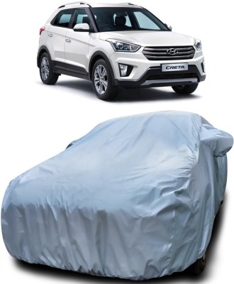 NUMBOR ONE Car Cover For Hyundai Creta (With Mirror Pockets)(Silver)