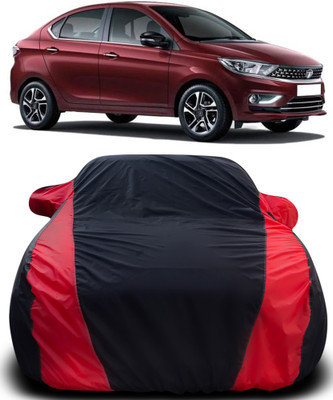 Yuniek Car Cover For Tata Tigor (With Mirror Pockets)(Black, Red)