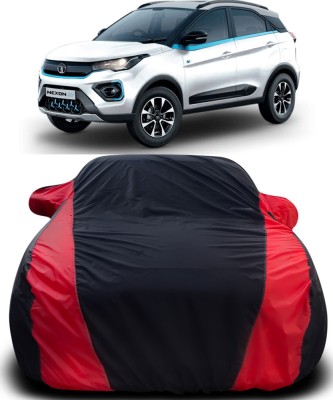 Gavya Car Cover For Tata Nexon (With Mirror Pockets)(Black, Red)