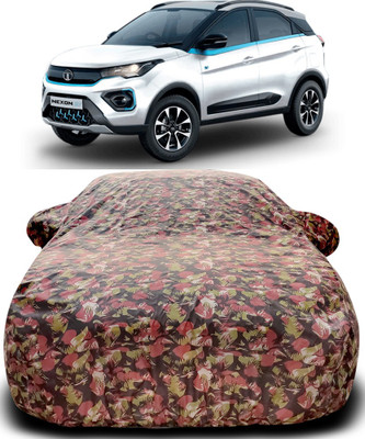 Elegance Car Cover For Tata Nexon (With Mirror Pockets)(Green, Red)