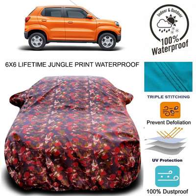 ProRox Car Cover For Maruti Suzuki S-Presso (With Mirror Pockets)(Red, Green)