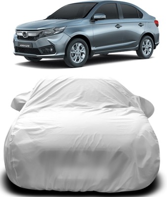 THE REAL ARV Car Cover For Honda Amaze (With Mirror Pockets)(Silver)