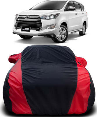 APNEK Car Cover For Toyota Innova Crysta (With Mirror Pockets)(Black, Red)