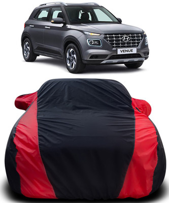 APNEK Car Cover For Hyundai Venue (With Mirror Pockets)(Black, Red)