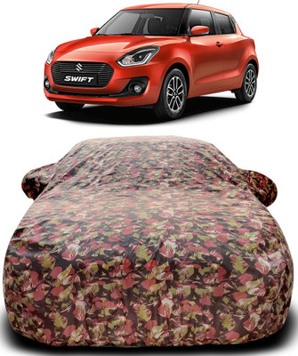 Gavya Car Cover For Maruti Suzuki Swift (With Mirror Pockets)(Green, Red)