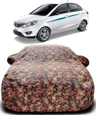 APNEK Car Cover For Tata Zest (With Mirror Pockets)(Green, Red)