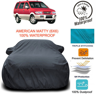 APNEK Car Cover For Chevrolet Tavera (With Mirror Pockets)(Grey)