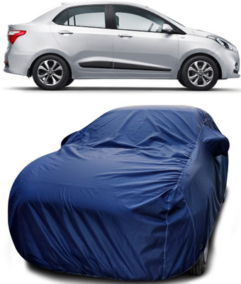 APNEK Car Cover For Hyundai Xcent (With Mirror Pockets)(Blue)