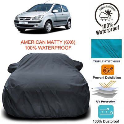 APNEK Car Cover For Hyundai Getz (With Mirror Pockets)(Grey)