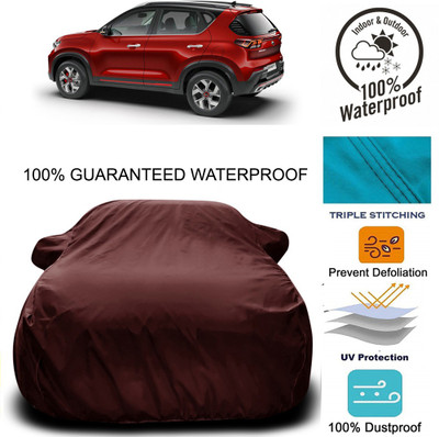 ProRox Car Cover For Kia Sonet (With Mirror Pockets)(Maroon)
