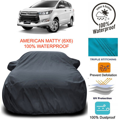 APNEK Car Cover For Toyota Innova Crysta (With Mirror Pockets)(Grey)