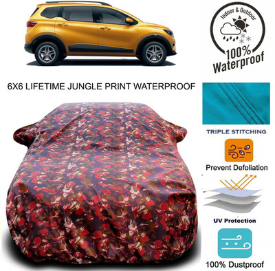 APNEK Car Cover For Renault Triber (With Mirror Pockets)(Red, Green)