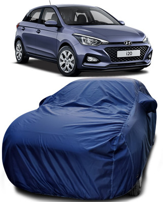 NUMBOR ONE Car Cover For Hyundai i20 (With Mirror Pockets)(Blue)