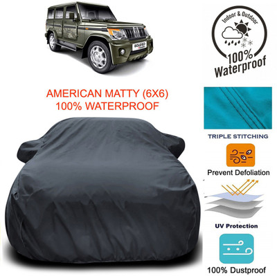 APNEK Car Cover For Mahindra Bolero (With Mirror Pockets)(Grey)