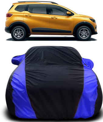 NUMBOR ONE Car Cover For Renault Triber (With Mirror Pockets)(Black, Blue)