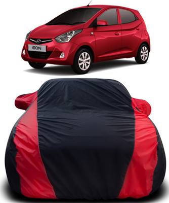 APNEK Car Cover For Hyundai Eon (With Mirror Pockets)(Black, Red)