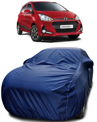 APNEK Car Cover For Hyundai Grand i10 (With Mirror Pockets)(Blue)