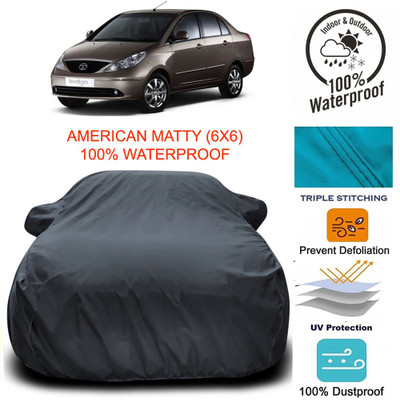 APNEK Car Cover For Tata Indigo CS (With Mirror Pockets)(Grey)