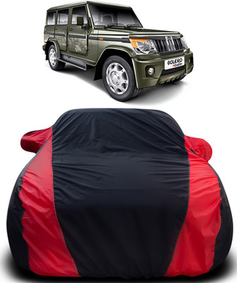 Yuniek Car Cover For Mahindra Bolero (With Mirror Pockets)(Black, Red)
